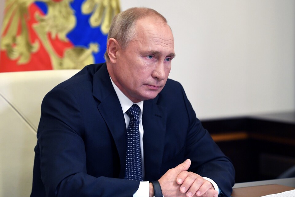 Rysslands president Vladimir Putin under ett tidigare framträdande. Arkivbild.