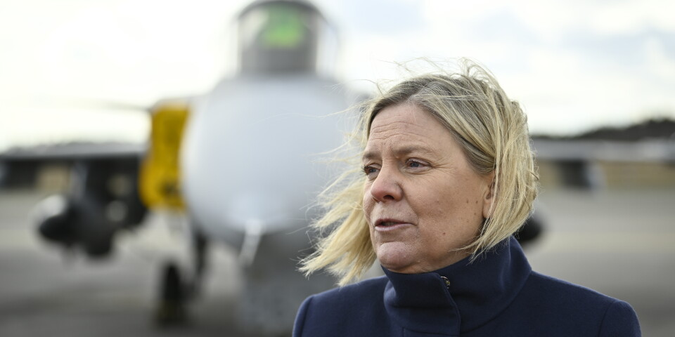 Andersson (S) på plats på F 17: Krävs brett stöd för Natoansökan