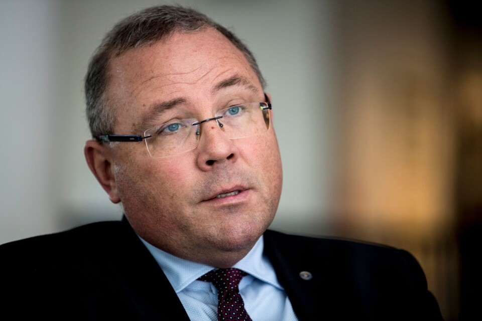 Saab:s VD, tillika koncernchef Håkan Buskhe.
