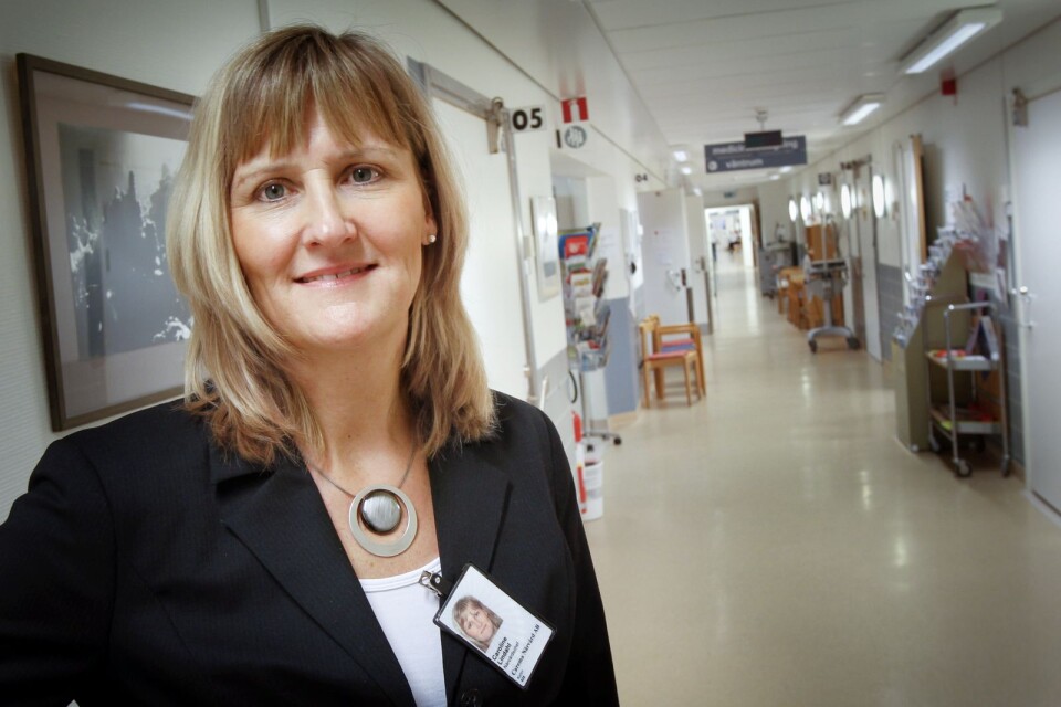 Caroline Lindahl, övergripande ansvarig chef för ortopeden i Ystad