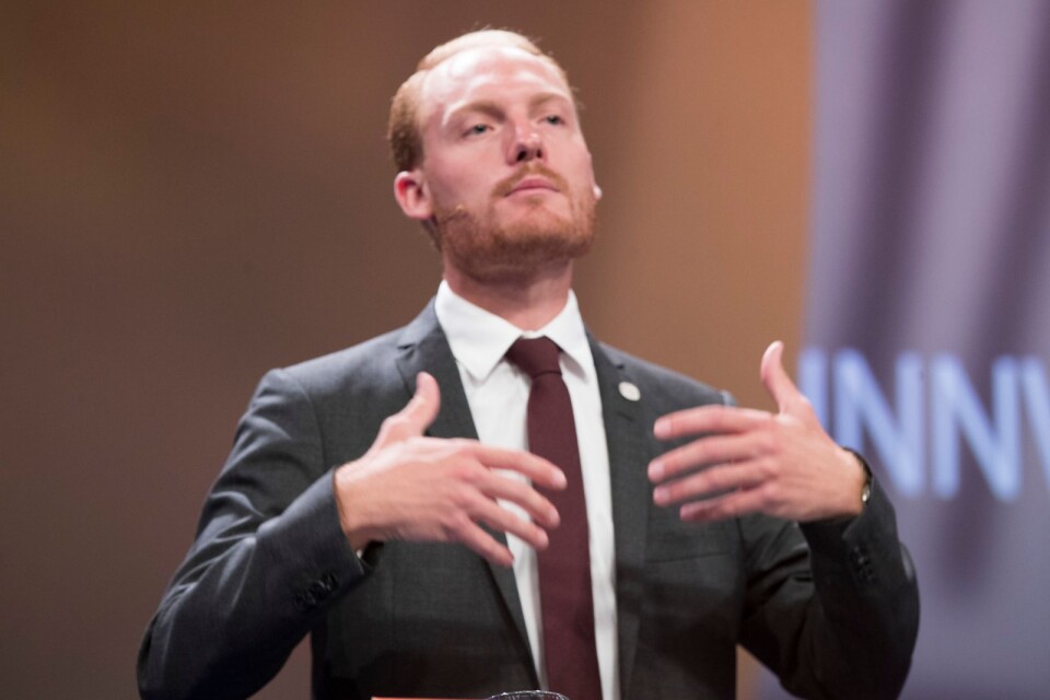 Aron Emilsson, gruppledare för Sverigedemokraterna i Kyrkomötet.