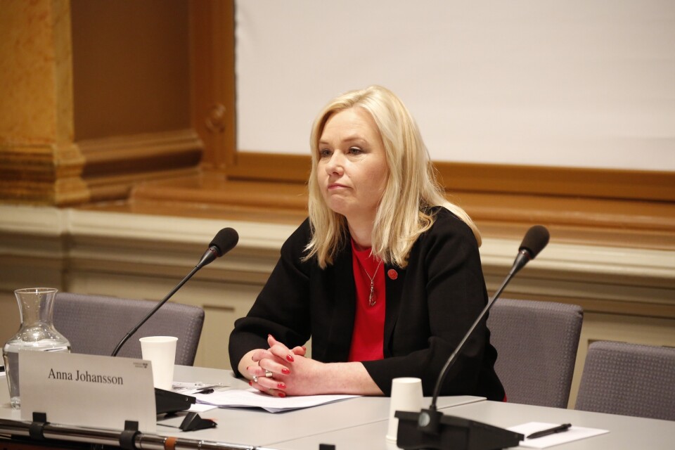 Med anledning av it-skandalen på Transportstyrelsen förhördes före detta infrastrukturminister Anna Johansson (S) av Konstitutionsutskottet. Arkivbild