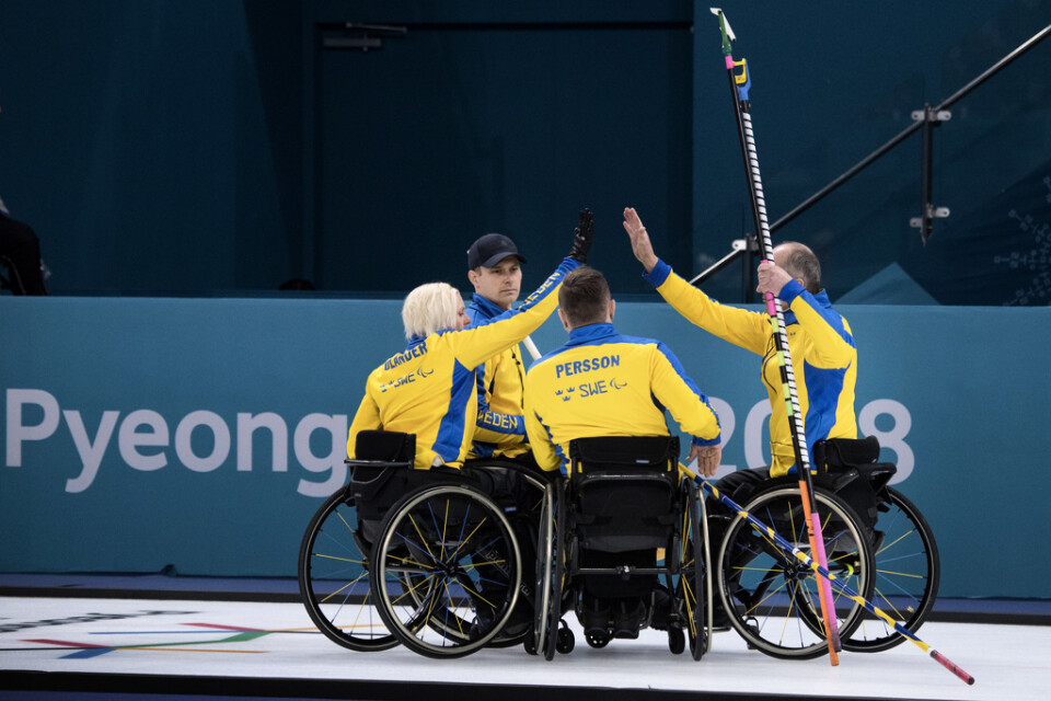 Sverige under Paralympics i Pyeongchang 2018. Arkivbild.