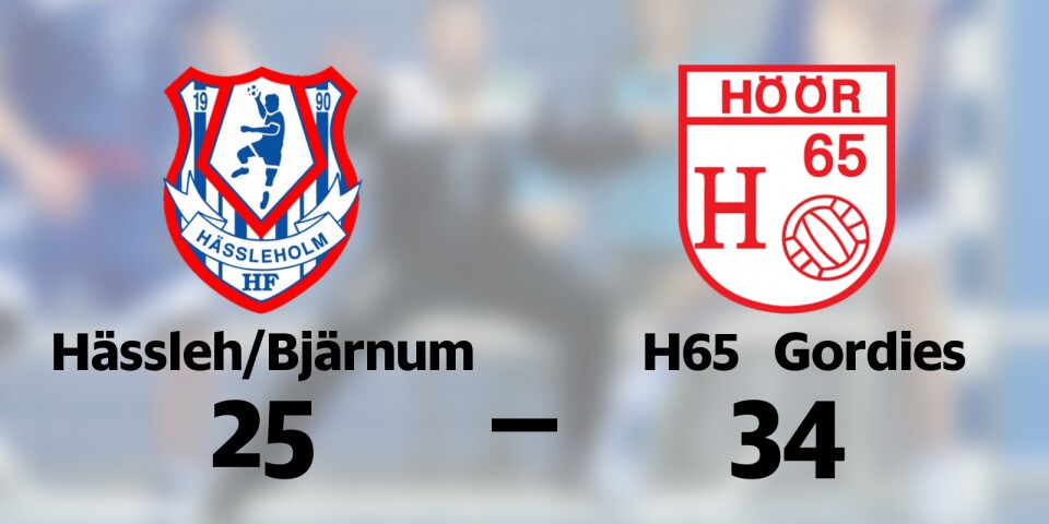 Hässleholms HF Bjärnum förlorade mot H65 Gordies