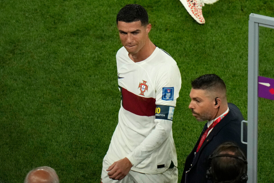 Cristiano Ronaldo och Portugal åkte på en chockförlust mot Marocko.