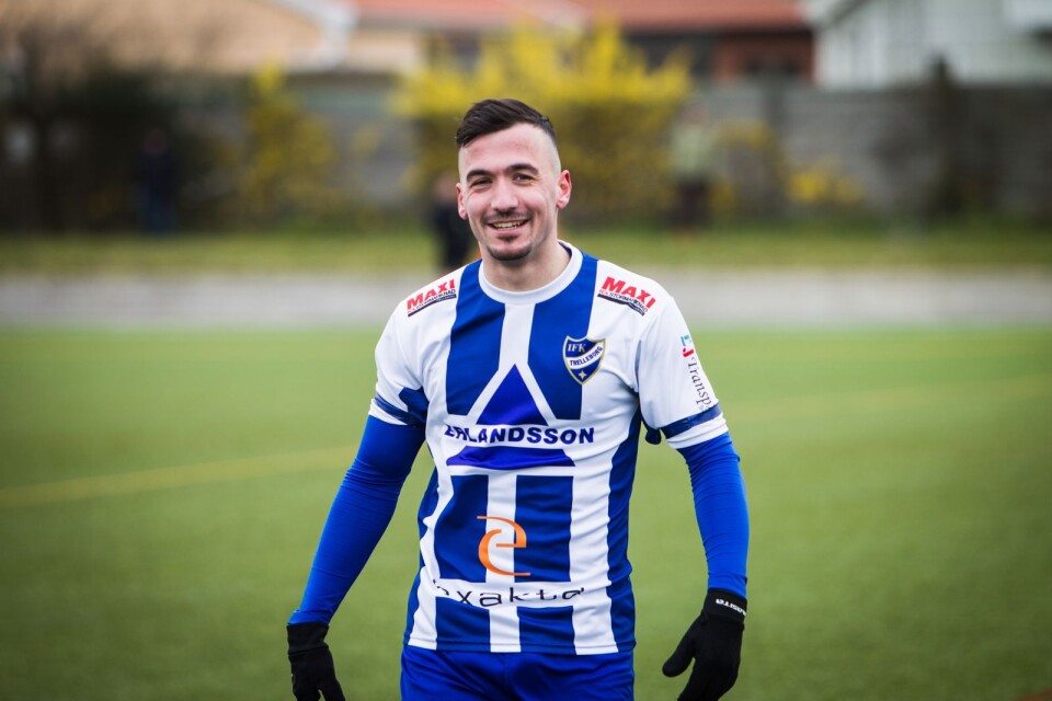 Alban Merovci, sköt hem tre poäng till IFK Trelleborg mot Kulladal.
