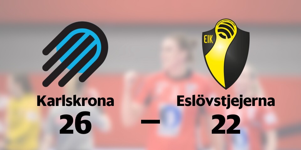 Tuff match slutade med seger för Karlskrona mot Eslövstjejerna