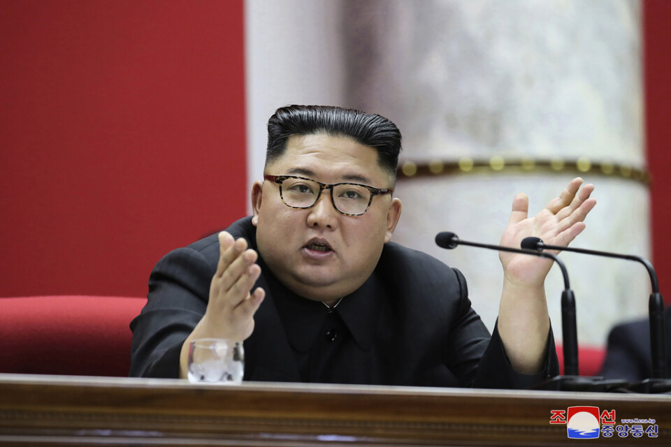 Nordkoreas ledare Kim Jong-Un. Bilden kommer från den statliga nyhetsbyrån KCNA. Arkivbild.