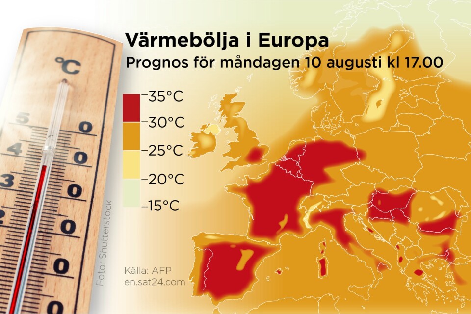 Stora delar av Europa har drabbats av en värmebölja.