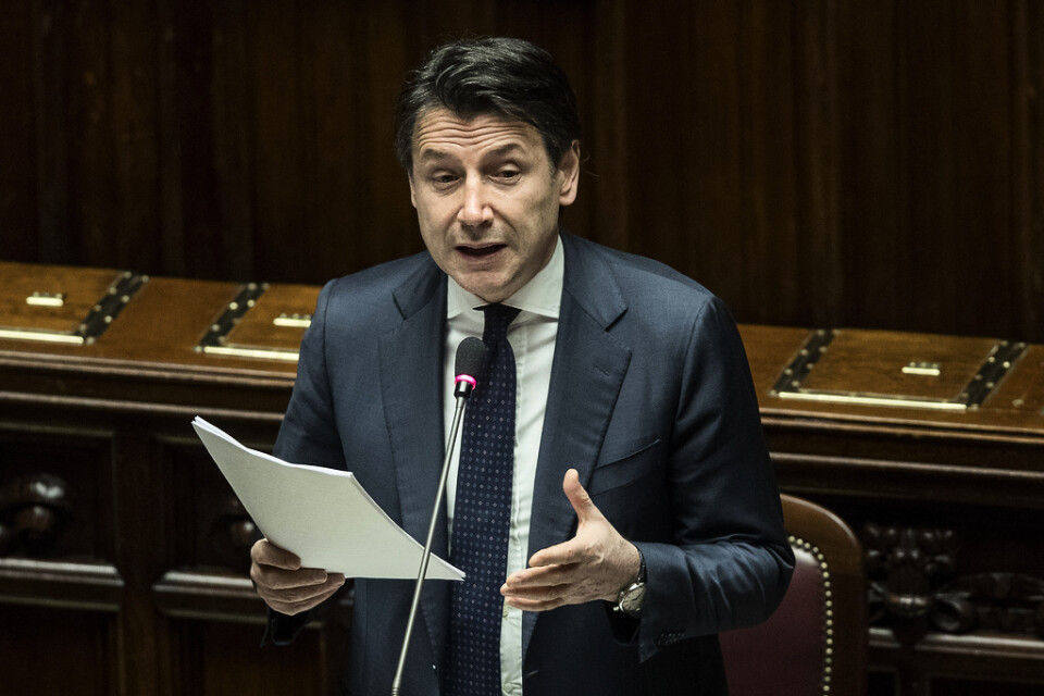 Italiens premiärminister Giuseppe Conte förlänger stängningen av det italienska samhällslivet till den 3 maj. Arkivbild.