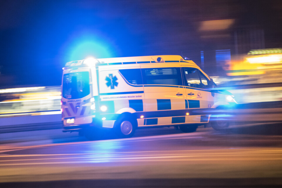 En ambulans angreps med grön laser i Kopparberg. Arkivbild.