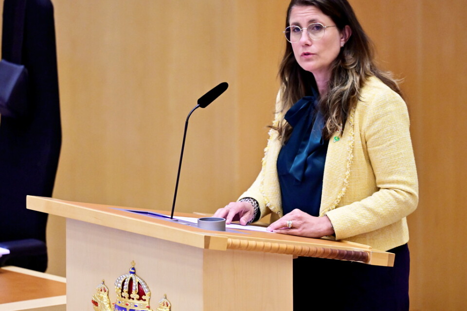 Miljöpartiets Janine Alm Ericson utmanade Julia Kronlid som andre vice talman. Arkivbild.