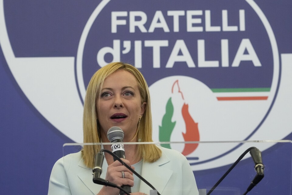 Giorgia Meloni, partiledare för Italiens bröder.