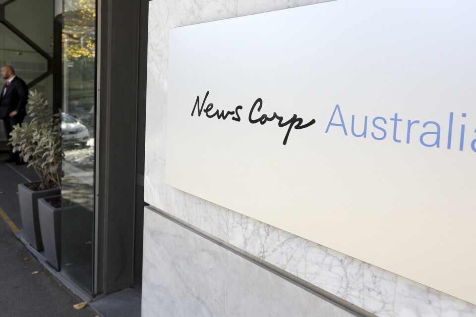 Huvudkontoret för Australiens största medieföretag News Corp. Arkivbild.