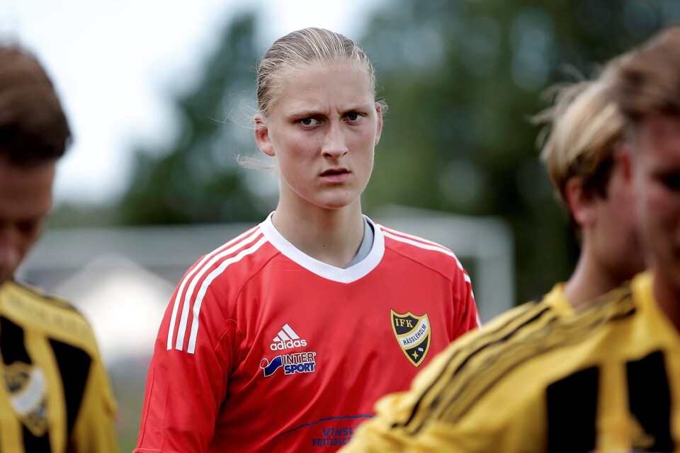 Carl Lundahl-Persson fick vakta IFK-målet mot Halmia då både Alexander Nilsson och Adam Larsson var sjuka. FOTO: STEFAN SANDSTRÖM/ARKIV