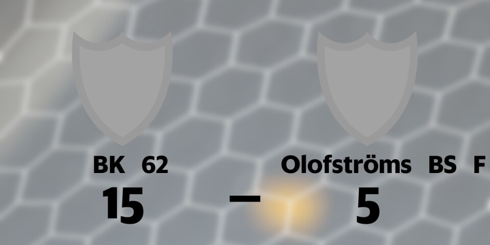 Storförlust när Olofströms BS F föll mot BK 62 i Kalmar Bowlinghall