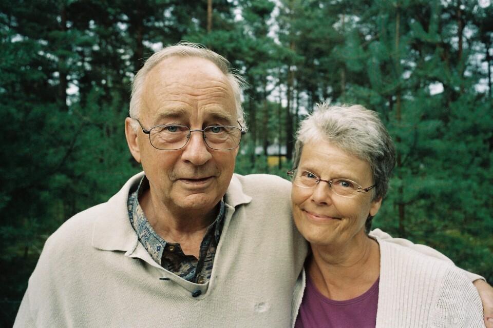 Carl Slättne tillsammans med hustrun Karin.Foto: Privat
