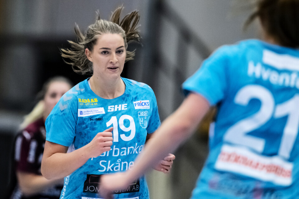 Kristin Thorleifsdottir är uttagen till VM. Hon inledde matchen mellan H65 Höör och Sävehof med två snabba mål. Arkivbild.