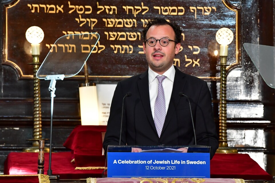 Aron Verständig, ordförande för Judiska centralrådet i Sverige, höll tal i Malmös synagoga inför Malmöforum. Arkivbild.
