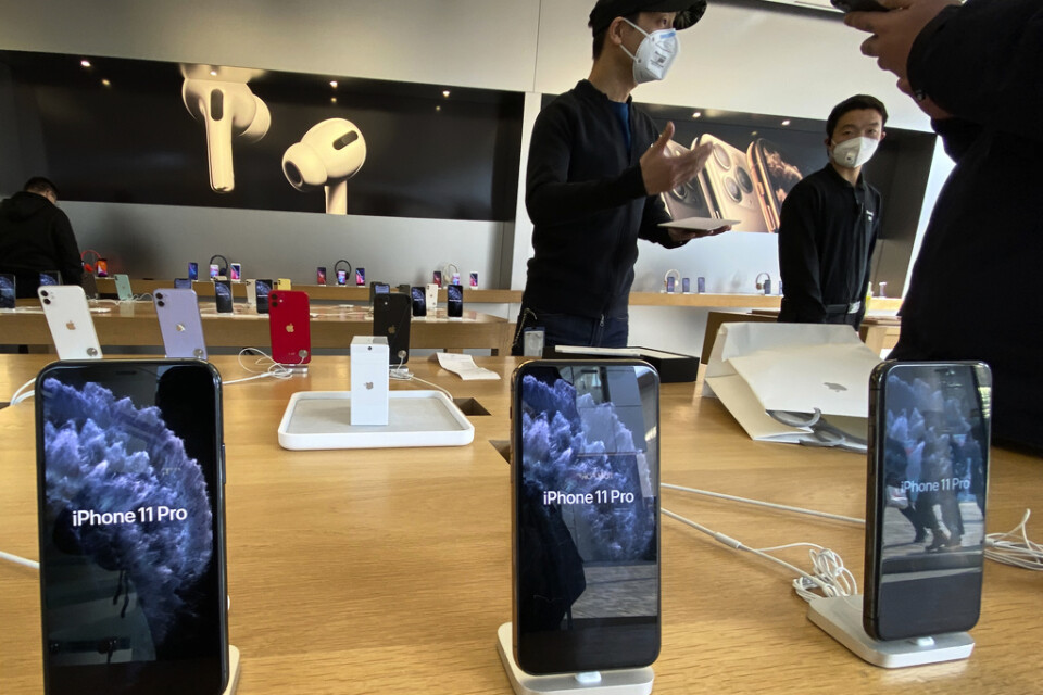 Apple redovisar ett rejält försäljningstapp i Kina. Arkivbild.