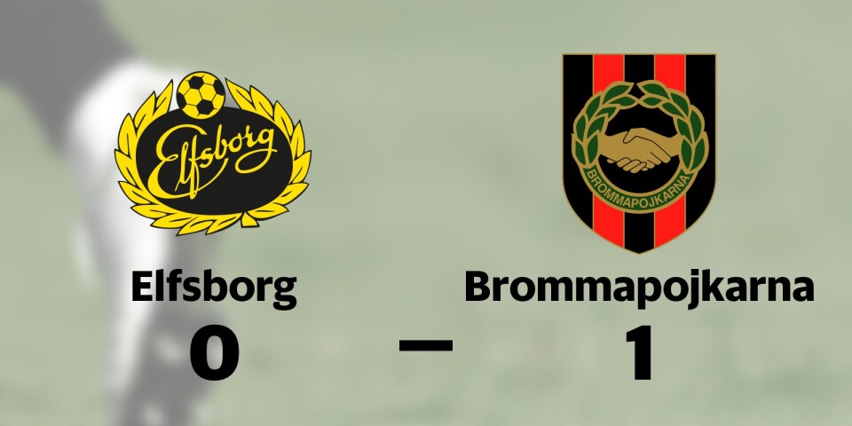 Elfsborg föll hemma mot Brommapojkarna