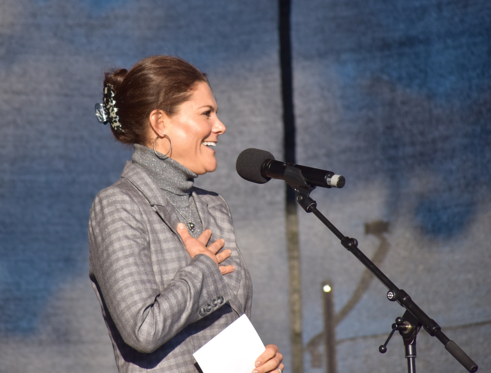 Kronprinsessan Victoria öppnade firandet och talade från scenen på Hamnplan i Färjestaden.