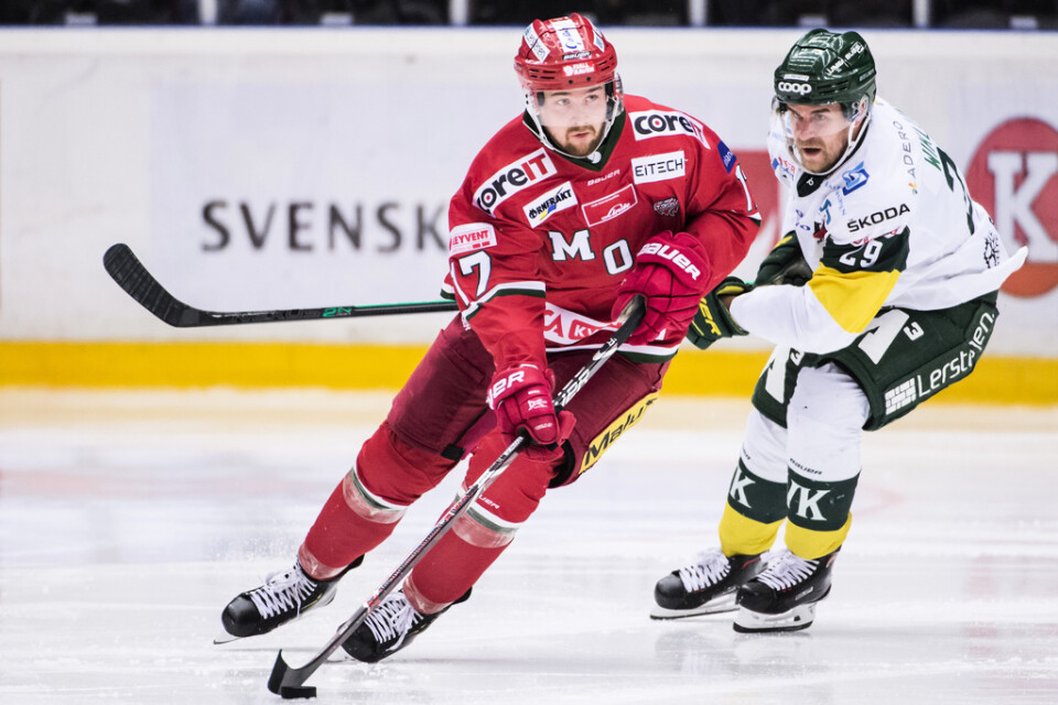 Magnus Häggström blev Modos stora matchhjälte borta mot Björklöven i den första matchen i bäst av fem i den hockeyallsvenska finalen. Arkivbild.