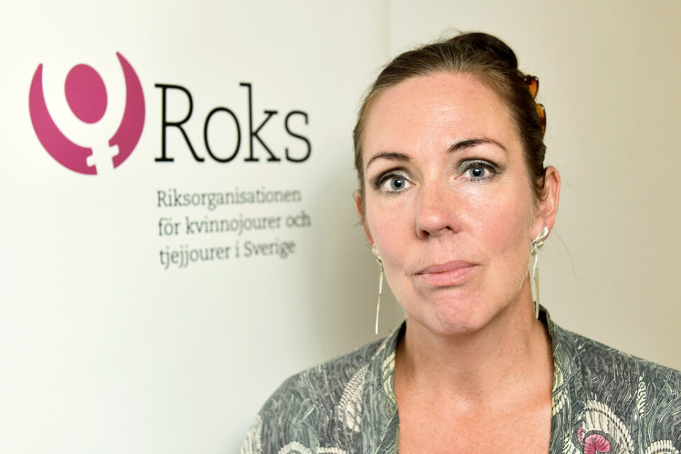 Jenny Westerstrand, ordförande för Roks, Riksorganisationen för kvinnojourer och tjejjourer i Sverige. Arkivbild.