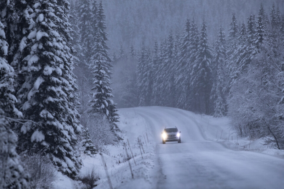 Vinterväglag mellan Lillehammer och Mesnali. Arkivbild.