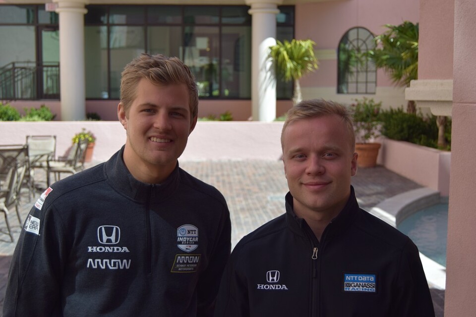 Marcus Ericsson, till vänster, blir stallkamrat med Felix Rosenqvist, till höger, i Indycar. Arkivbild.