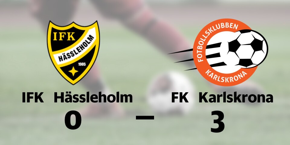Stark första halvlek räckte för FK Karlskrona