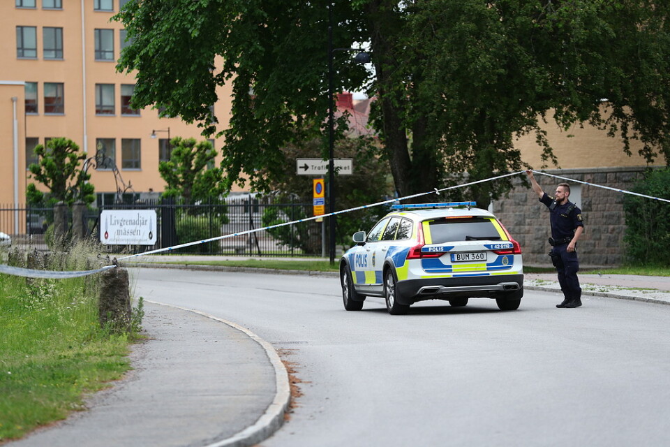 I juni spärrades polishuset i Linköping av sedan ett misstänkt farligt föremål hittats. Arkivbild.