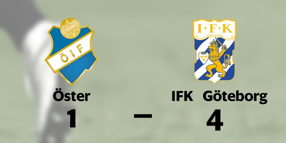 Förlust för Öster hemma mot IFK Göteborg