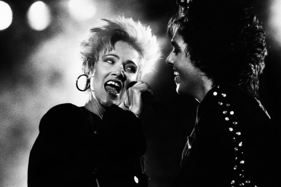 Roxette med Marie Fredriksson och Per Gessle uppträdde på Skeppsholmen i Stockholm 1987, i samband med sommarturnén "Rock runt riket". Arkivbild.