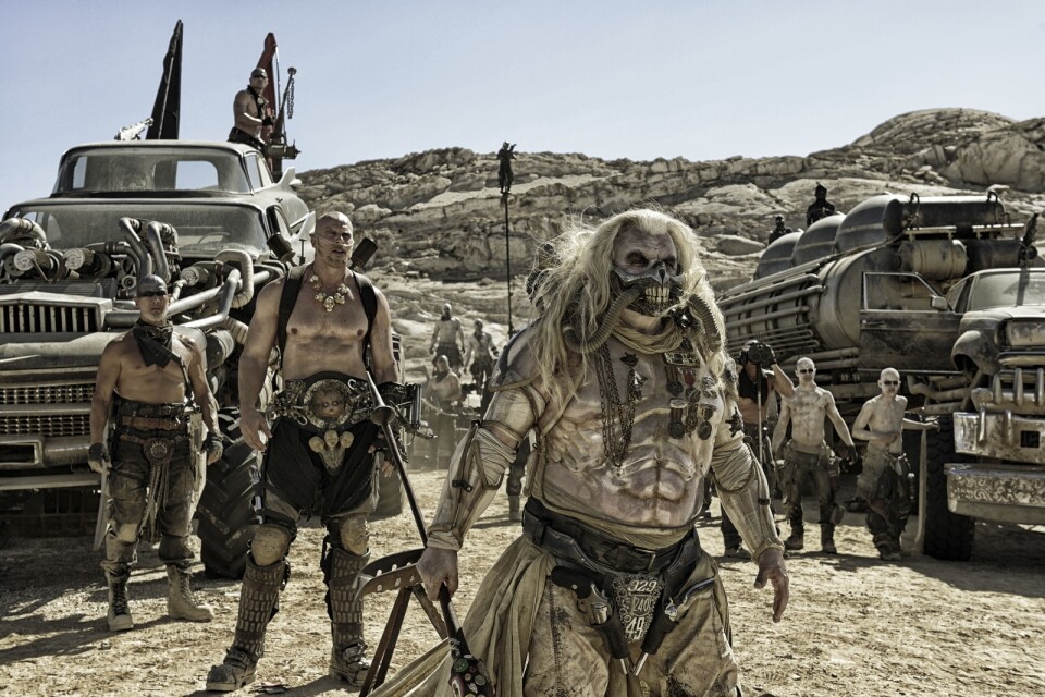 Hugh Keays-Byrne i ”Mad Max: Fury road” från 2015 med Tom Hardy och Charlize Theron.