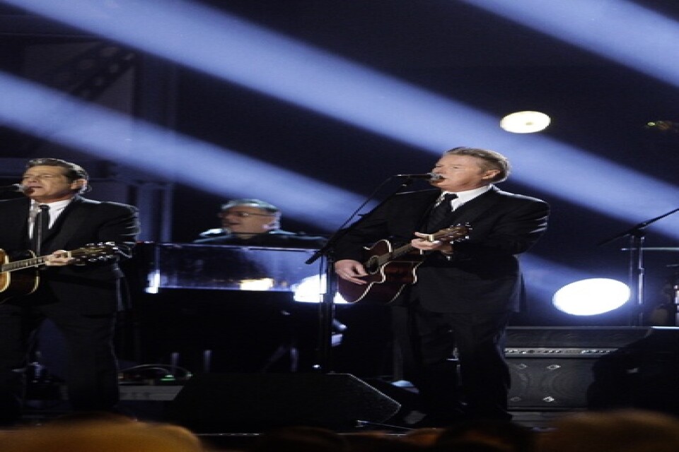 Det amerikanska bandet Eagles under en konsert i Nashville 2008. Arkivbild.