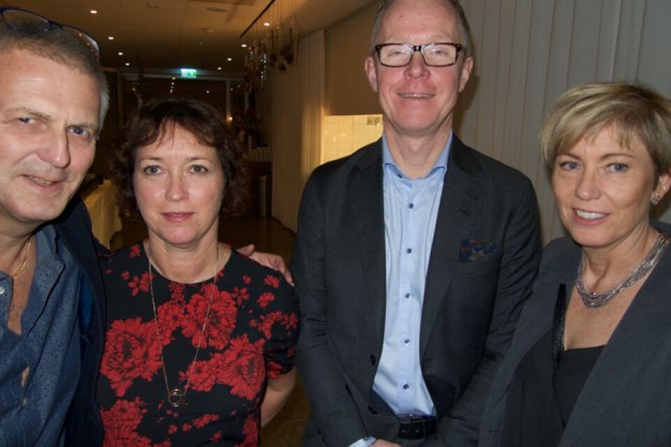 Ägarna Lars Molander och Magnus Carlsson med fruarna Ingela och Birgitta.