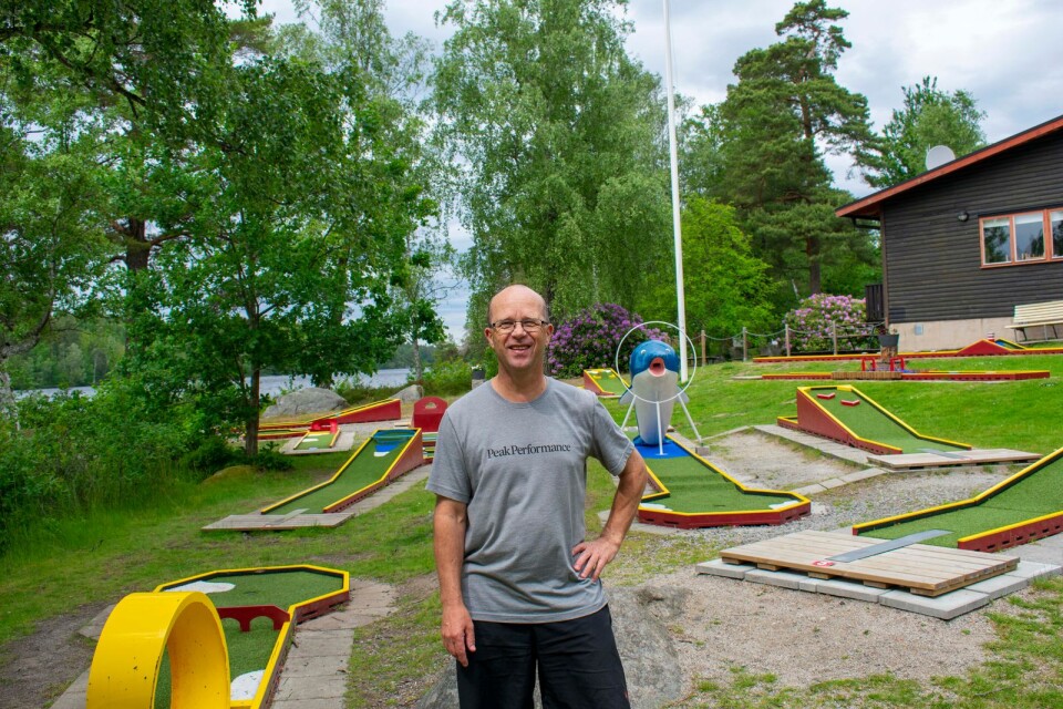 Bert Lock, ägare på Långasjönäs camping i Asarum.
