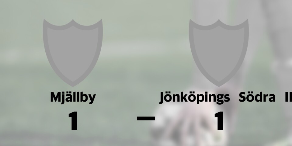 Mjällby och Jönköpings Södra IF delade på poängen
