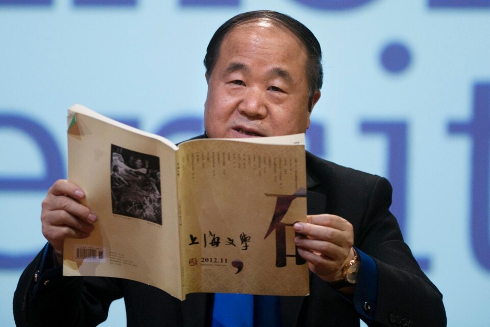 Mo Yan kopplar tydligt an till en modern litteraturtradition där karaktärernas kroppar ofta används som ett verktyg för att blotta sanningen om det kinesiska samhället. Foto: FREDRIK SANDBERG / TT