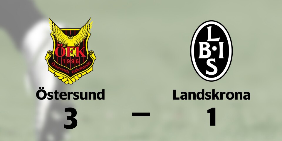 Östersund äntligen segrare igen efter vinst mot Landskrona