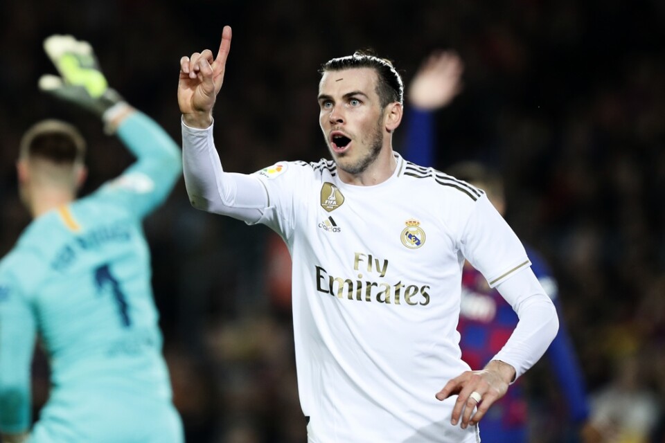 Gareth Bale (bilden) och Christian Eriksen kan ingå i en bytesaffär mellan Real Madrid och Tottenham. Arkivbild.