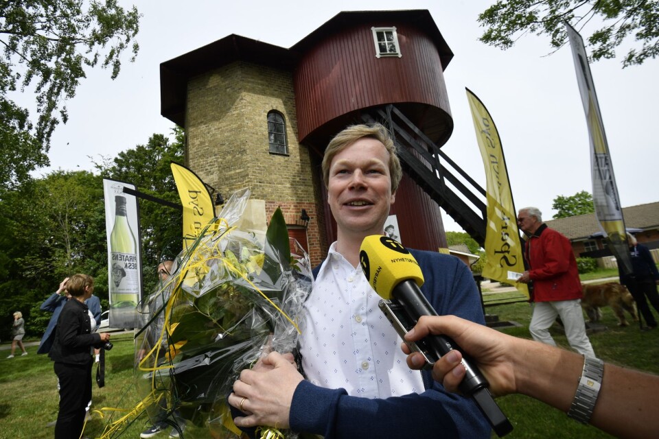 Johan Glans blev årets vinnare av Piraten-priset som tillkännagavs vid Pumphuset i Vollsjö.