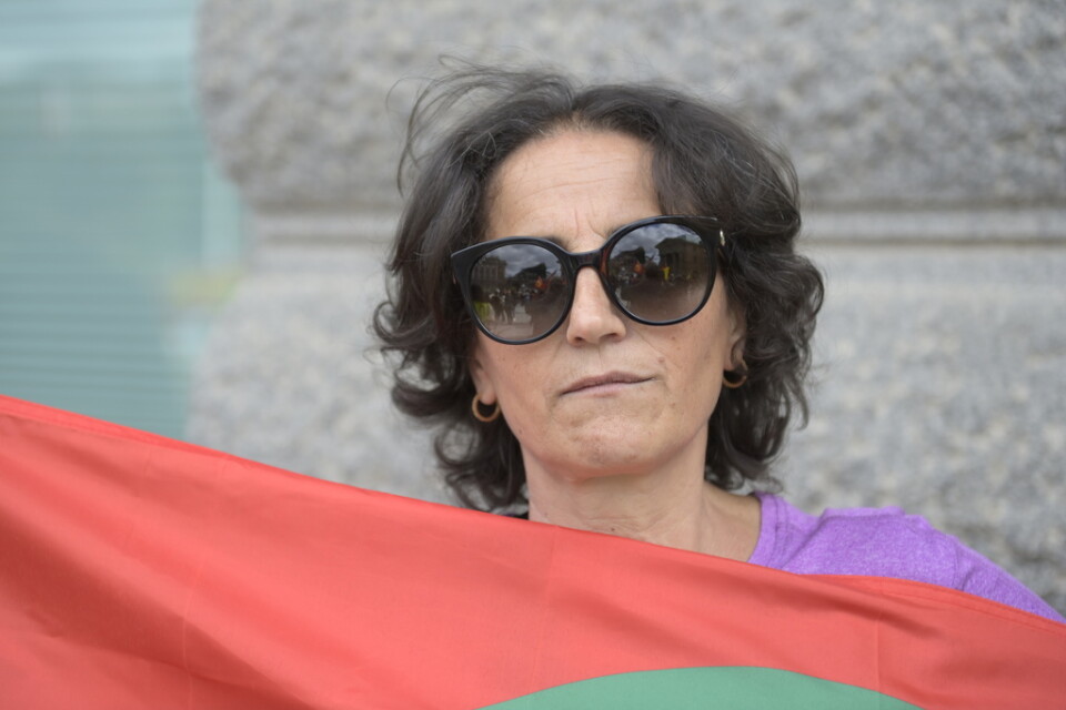 Ugur Cetinkaya var en av deltagarna på dagens demonstration.