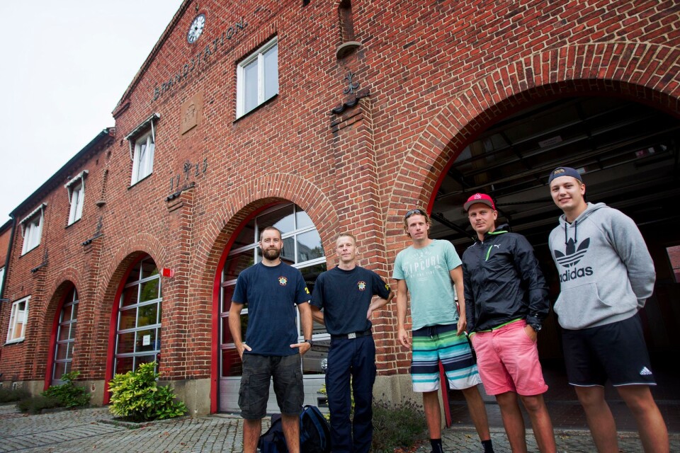 Gruppen från Söderslätt. Från vänster: Martin Andersson, Frankie Nilsson, Thomas Fernemar, Andreas Kellerman och Tom Rundquist.