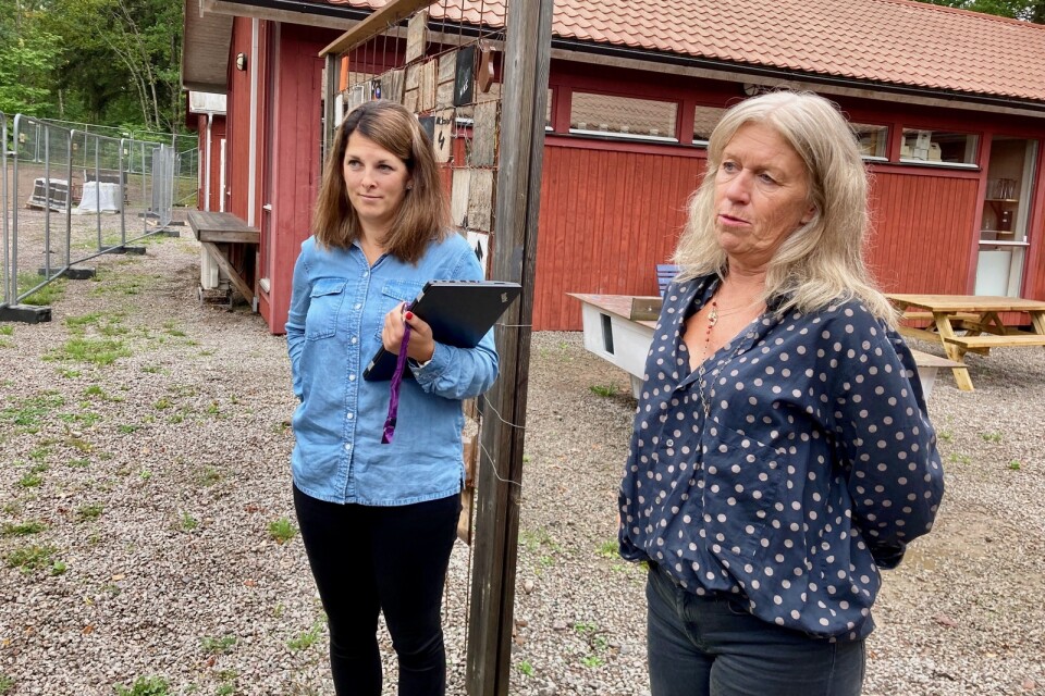 Rektor Susanne Erlandsson och vd Annika Bertilsson Franzén på Ölands friskola.