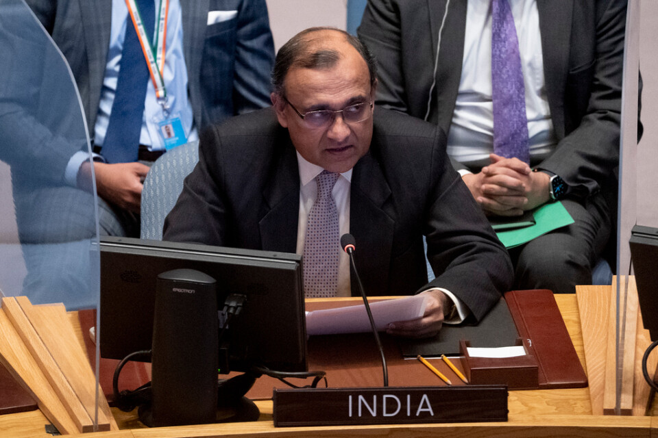 Indiens FN-sändebud fördömde våldet i Butja under mötet i säkerhetsrådet.