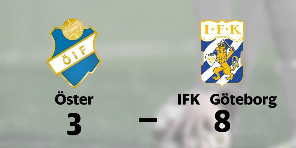 Bottennapp för Öster hemma mot IFK Göteborg