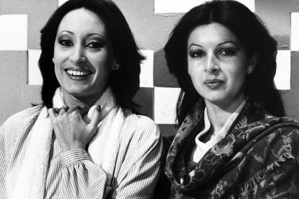 Den spanska sångduon Baccara, María Mendiola och Mayte Mateos, tävlade för Luxemburg i Eurovison i Paris 1978. Arkivbild.