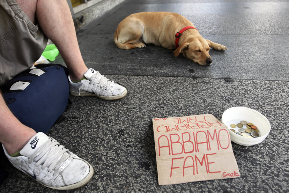 Simone Butler gjorde filmen "Year of the dog" för att skildra hemlösa människors relation till sina hundar. Bilden är tagen 2011 i Milano i Italien. Arkivbild.